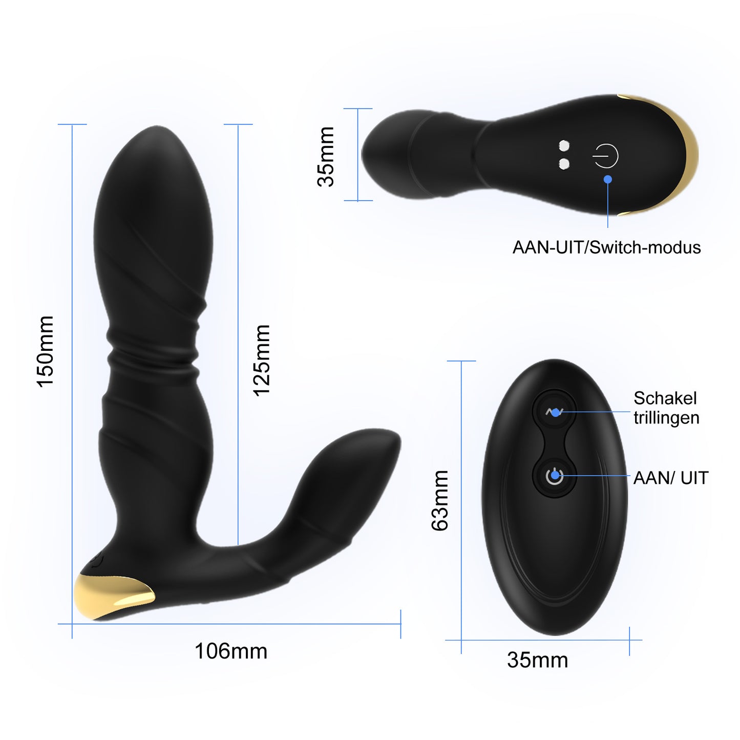 VibeThrust - Luxe Stotende Vibrator