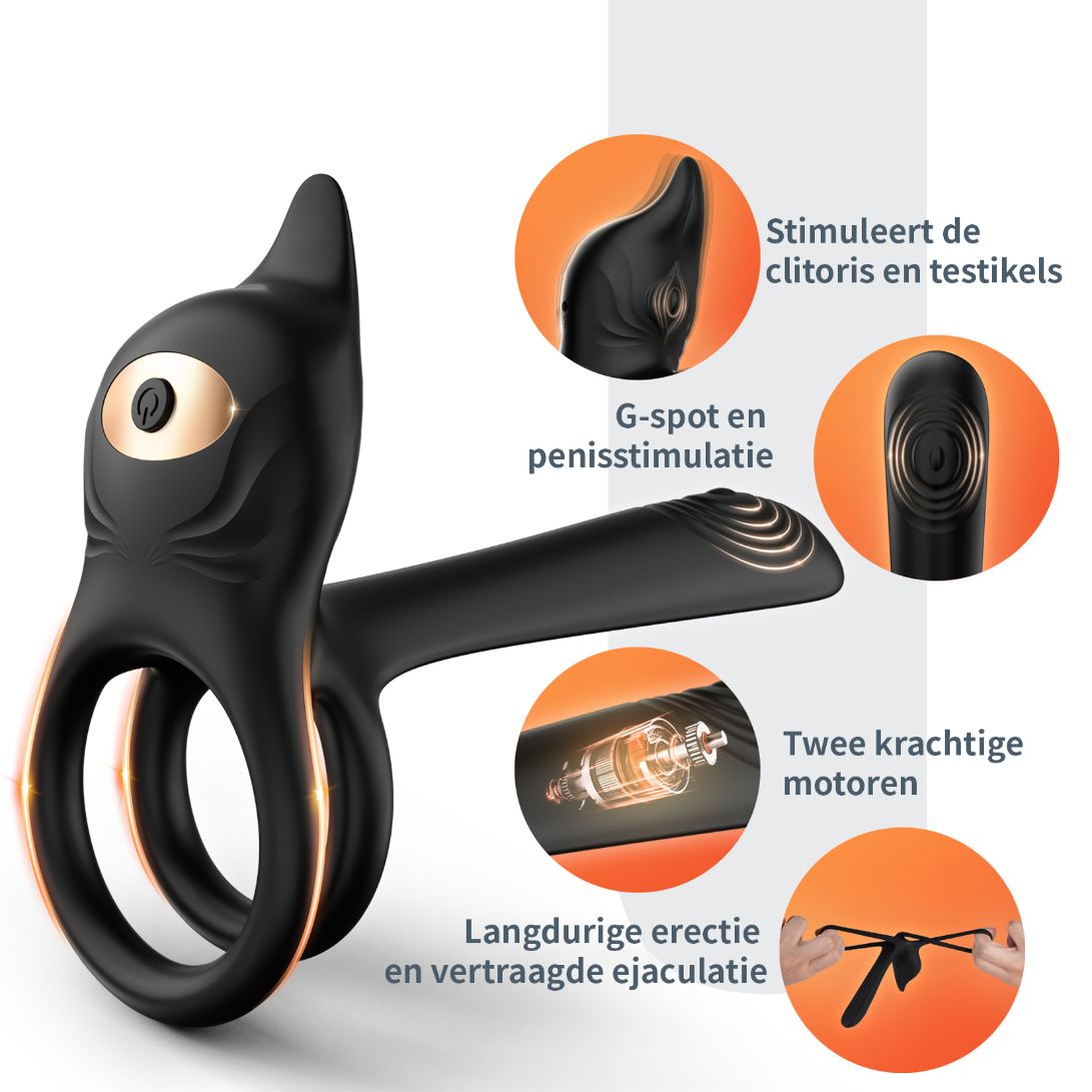 Vibrerende dubbele cockring