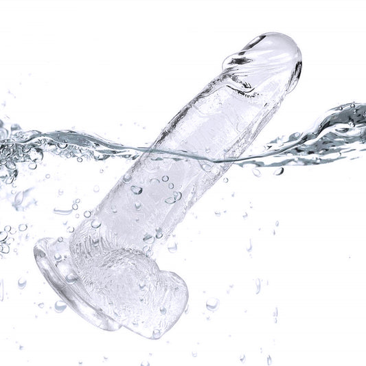 Transparante dildo in water