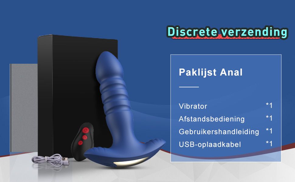 stotende anale dildo vibrator met app bediening