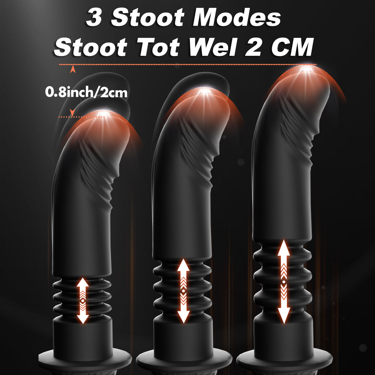 Samurai - Siliconen Vibrator met 10 Krachtige Vibraties & 3 Stootende Standen