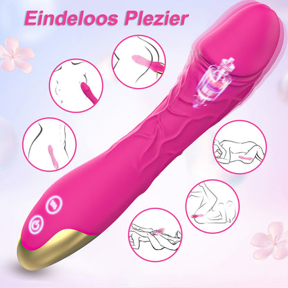 BlushBliss - Roze Vibrerende Waterdichte Dildo