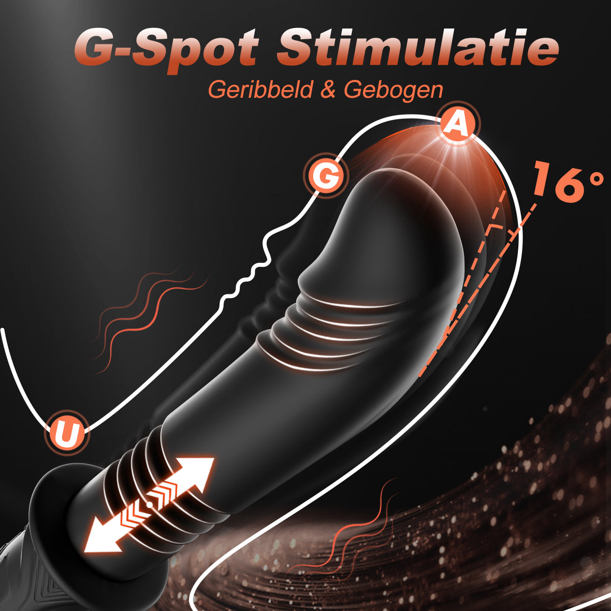 Samurai - Siliconen Vibrator met 10 Krachtige Vibraties & 3 Stootende Standen