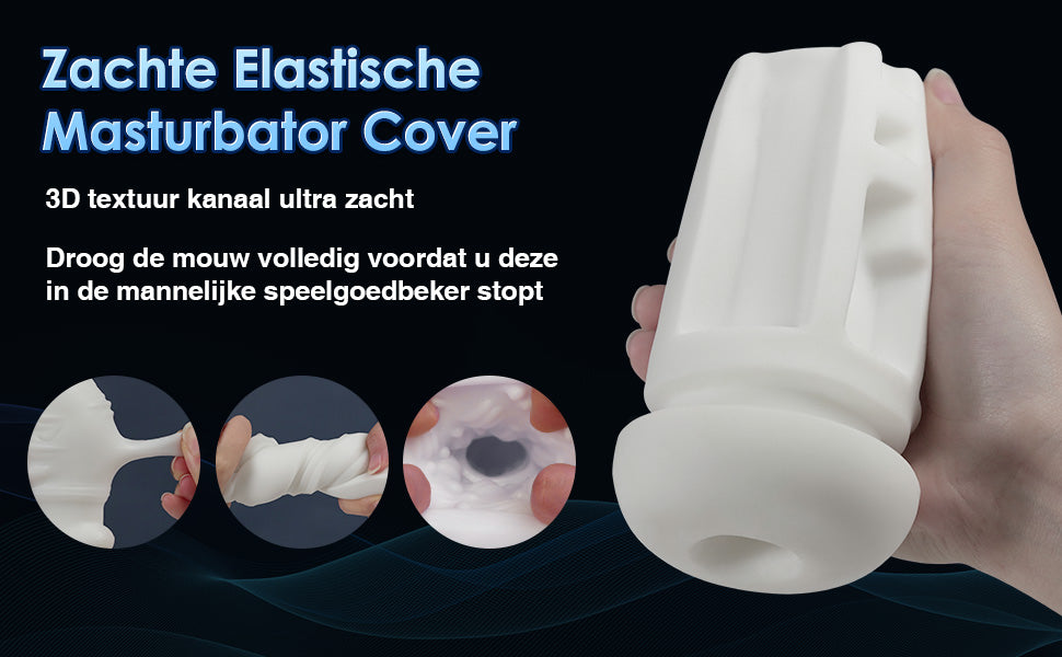 Eros – Luxuriös gestalteter Masturbator-Cup – Weiß