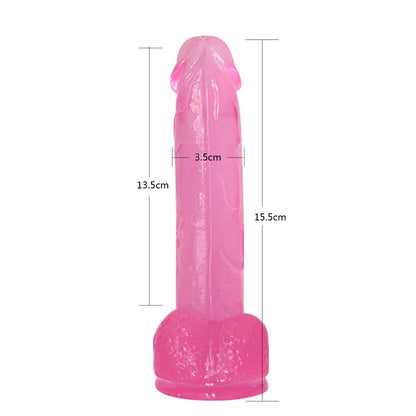 Realistische roze dildo met zuignap