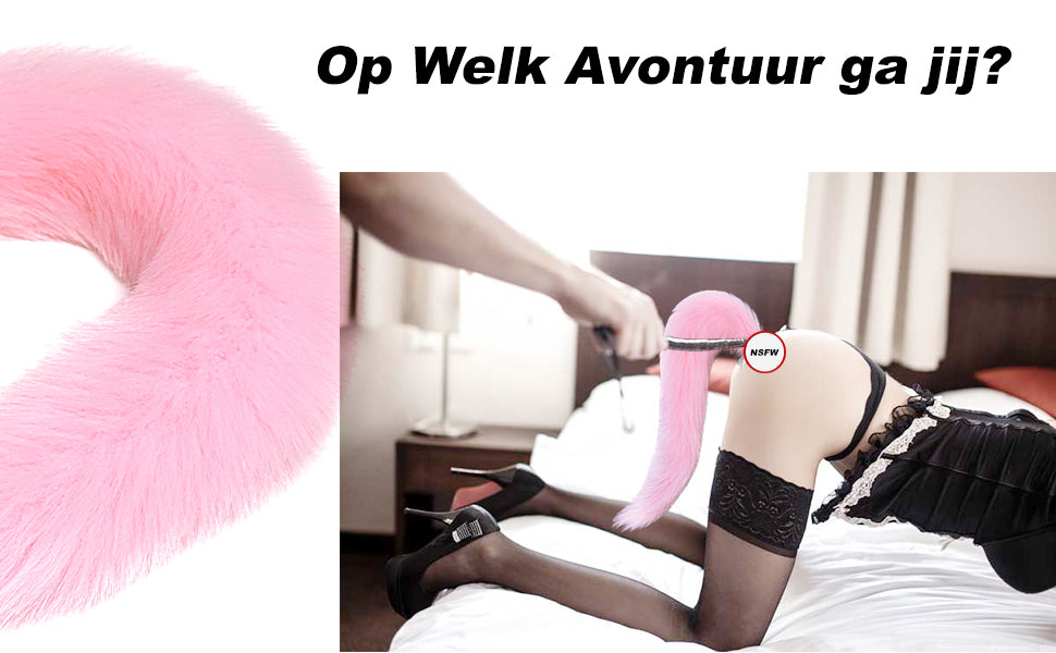 Ahri - Anale Vibratie Buttplug met Roze Zwaaiende Vossenstaart