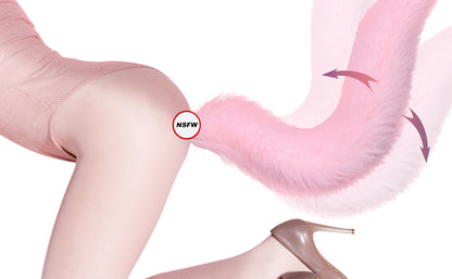 Ahri - Anale Vibratie Buttplug met Roze Zwaaiende Vossenstaart